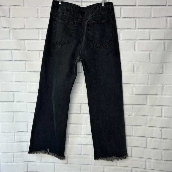 Princess Polly Cece Hammer Wide Leg Knee Rip Jeans size 10 - Picture 5 of 8